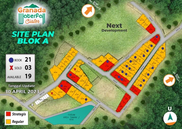 Granada Waterfall Ciater 4 alamat harga lokasi update siteplan granada waterfall ciater