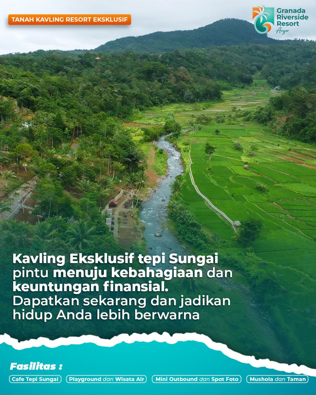 Investasi Cerdas, Hidup Tenang Bersama Isykariman Properti Syariah di Lokasi Strategis 15 Tanah Kavling Resort Eksklusif Granada Riverside Resort
